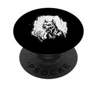 Creepy Goth Dog, Horror Hound, Weirdcore Dog PopSockets Adhesive PopGrip