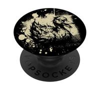 Creepy Goth Duck, Horror Duck, Weirdcore Duck PopSockets Adhesive PopGrip
