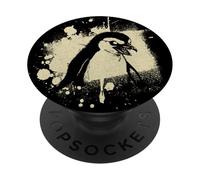 Creepy Goth Penguin, Horror Penguin, Weirdcore Penguin PopSockets Adhesive PopGrip