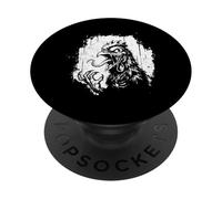 Creepy Goth Rooster, Horror Chicken, Weirdcore Chicken PopSockets Adhesive PopGrip