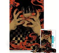 Creepy Gothic Girl 1000 Piece Jigsaw Puzzles for Adults Brain Logic Tight Connection Family Fun Birthday Art Gift (50x75cm)