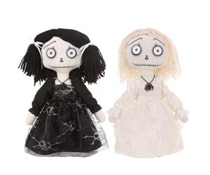 Creepy Gothic Girls Doll Creepy Plush Haunted Stuffed Toy Gothic Poseable Halloween Party Props Gifts for Fans (12" Creepy Dolls)
