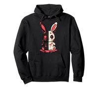 Creepy Horror Bunny Gothic Dark Aesthetic Doll Scarry Rabbit Pullover Hoodie