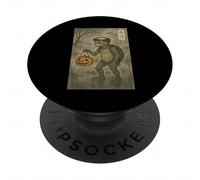 Creepy Japanese Monster Kappa Sumi-e Yokai Halloween PopSockets Adhesive PopGrip