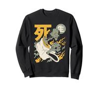 Creepy Japanese YUREI Ghost Sweatshirt, Adult Unisex, Black, Large