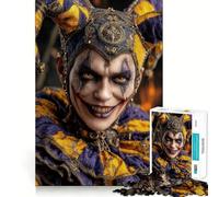 Creepy Jester Portrait 1000 Piece Jigsaw Puzzle FreeTime Game Smooth Thick Fun Challenge Birthday Surprise (38x26cm)
