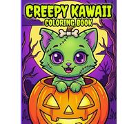 Creepy Kawaii Coloring Book: 50 Spooky and Cute Illustrations of Zombie Kittens, Ghosts, Bats, and Magical Creatures for Kids, Teens, and Adults
