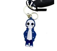 Creepy Key Ring, Skeleton Key Ring, Gothic Scary Skeleton Figure Key Ring, 8 cm / 3.15 Inch Key Ring, Jewellery, Backpack, Purse, Pendant, Skeleton Figure, blue, Siehe Beschreibung