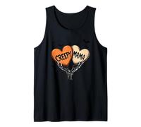 Creepy Mama Hearts Bats Spooky Season Vibes Tank Top
