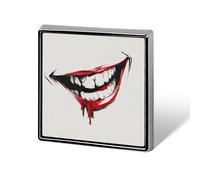 Creepy Mouth Smiling Unisex Brooches & Pins Square Lightweight Lapel Badge Jewelry for Clothing Shawl Hat
