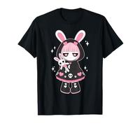 Creepy Pastel Goth Bunny Anime Cute Sad Girl Emo T-Shirt