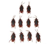 Creepy Prank Cockroaches Eye Catching Toy for Parties and Halloween 5pcs or 10pcs Realistic Fake Bugs (10pcs)