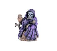Creepy Purple Skeleton Gothic Garden Ornament Perfect for Halloween Decorations Unique Home & Holiday Scene Accessories Frightening Indoor/Outdoor Figurine for Large Ornament (B, 15x11.5x11)