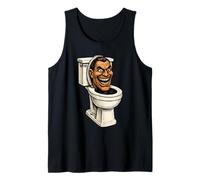 Creepy Realistic Head in Toilet Funny Illustration Tank Top
