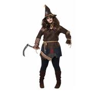 Creepy Scarecrow Women Plus Size Costume XL