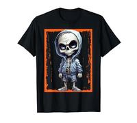 Creepy Skeleton Halloween Scary Skull Spooky Girls Boys T-Shirt