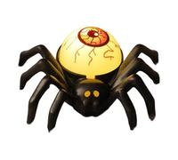 Creepy Spider Lights with Blood Eyes - Battery Operated LED Flameless Candles for Halloween Indoor Outdoor Decor, Fright Night Accessories & Spooky Party Ambience (Red)