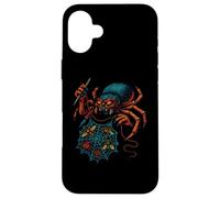 Creepy Spider Sewing Dark Web Artwork Case for iPhone 16 Plus