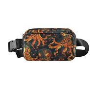 Creepy Squid Halloween Trendy Crossbody Bag Waist Packs for small businessman Multipurpose with Adjustable Strap for Travel Shopping Running bolsa para hombre de cintura