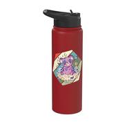 Creepy Teddy Spooky Cute Gothic Stitched Teddy Skulls Bones Stainless Steel Insulated Water Bottle