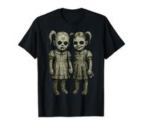 Creepy Twin Doll Horror Design Spooky Weirdcore Halloween T-Shirt