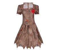 Creepy Voodoo Doll Dress for Adult Women,Costume for Halloween Dress Up Party, Cosplay Role Playing Theme Party,Dead Zombie Doll Creepy Halloween Fancy Dress Costume Khaki