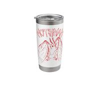 Creepy Weird Mothman Cryptozoology Scary Cool Retro Cryptid Stainless Steel Insulated Tumbler