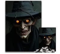 Creepy Witch FigureJigsaw Puzzle 1000 Pieces Challenging Puzzles Interactive Family Game Brain Challenge Educational Toy 1000 PCS(38x26cm)