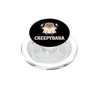 Creepybara Capybara Ghost Funny Halloween Scary Animal PopSockets PopGrip for MagSafe
