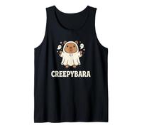 Creepybara Capybara Ghost Funny Halloween Scary Animal Tank Top