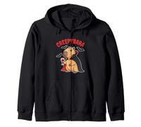 Creepybara Capybara Vampire Funny Halloween Scary Animal Zip Hoodie