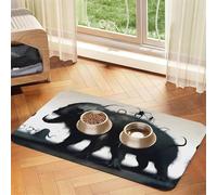 CreepyCreatures Pet Absorbent Leather Tablecloth 30x45cm with Non-Slip Rubber Base for Cats and Dogs