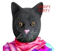 CreepyParty Deluxe Halloween Costume Party Latex Animal Head Mask Black Cat
