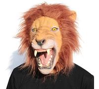 CreepyParty Deluxe Halloween Costume Party Latex Animal Head Mask Lion