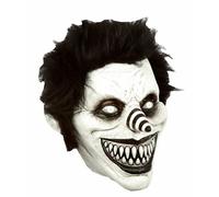 CREEPYPASTA LAUGHING JACK LATEX HEAD MASK WITH HAIR SCARY HALLOWEEN FUN