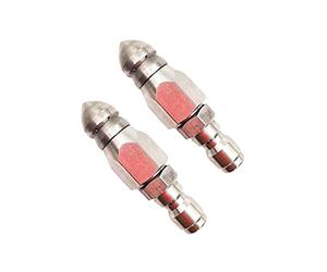 CREEXEON 2Pack Sewer Jetter Nozzle, Pressure Drain Jetter Hose Nozzle, 1/4" Quick Connector, Stainless, 5000 Psi