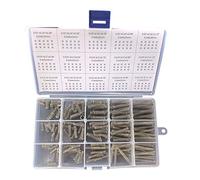 CREEYA Compression Springs Assortment Kit, 15 Different Sizes 225pcs Mini Stainless Steel Springs for Repairs, 0.39" to 1.18" Length, 0.16" to 0.23" OD, 10mm - 30mm Length, 4-6mm OD