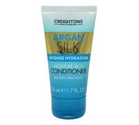 Creightons Argan Silk Moisture Rich Conditioner (50ml Travel Size Mini) - Professionally formulated with argan oil from Morocco, Replenishes moisture for strength & shine, For all hair types, Clear