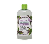 Creightons Body Bliss Vanilla and Macadamia Bath and Shower Gel (500ml) - Natural Vanilla Extract. 100% Vegan. Cruelty Free. 90% Naturally Derived Ingredients