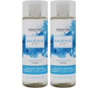 Creightons Salicylic Acid Exfoliating Tonic 200ml - Reduces Blemishes, Uneven Skin Tone & Texture | 1% Salicylic Acid & 1% Niacinamide | Dermatologically Tested, Vegan & Cruelty-Free (Pack of 2)