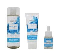 Creightons Salicylic Acid Soothing Blemish Treatment Bundle - Exfoliating Tonic (200ml), Intense Serum 2% (30ml) Soothing Lotion (75ml)