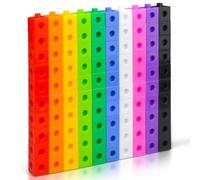 CREJOHY 100 Pcs Maths Cubes for Kids Age 3-8 Maths Cubes with 10 Colours, Linking Cubes Magic Counting Blocks, Counting Block Set for School and Home Maths Cubes for Kids Age 3 4 5 6 7 8 Boys Girls
