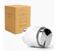 Crema Coffee Products | 45.5mm Coffee Distributor/Leveler & Hand Tamper | Fits Flair Pro and Pro 2 | Double Sided, Adjustable Depth | Beautiful Espresso Hand Tampers(45.5mm)(Silver)