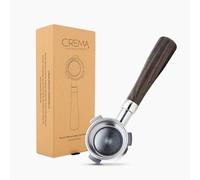 Crema Coffee Products - 54mm Bottomless Naked Portafilter - Filter Basket Included - Fits 54mm Breville Machines, Sandalwood