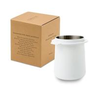 Crema Coffee Products | 54mm Dosing Cup | White | 100% Stainless Steel | Espresso Coffee Dosing Cup | Fits 54mm Breville Portafilters