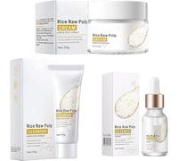 Crema De Arroz Para Blanquear La Piel, Crema De Arroz Para La Piel De Cara Y Cerrar Los Poros Quitar Manchas,Deep Moisturizing Nourish Facial Serum Essence (1 Pcs)