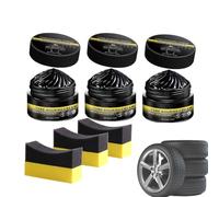 Crema Multifunción para el Cuidado del Automóvil, Nutrición para Neumáticos, Cera Restauradora para Llantas. Restaura el Brillo Negro, Repele la Suciedad y Permite una Aplicación (3Pcs)
