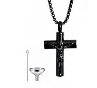 Cremation Ashes Necklace Set Key Cake Locket Crosses City Pendant for Ashes