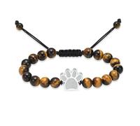 Cremation for Pet Ashes Dog Paw Urn Jewelry Adjustable Bangle Keepsake Funeral Memorial Ash Holder-Silver