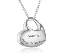 Cremation Jewelry for Ashes Heart Urn Necklaces for Ashes, Locket Necklace for Ashes Memorial Urn Jewelry Waterproof Keepsake Pendant with Funnel Kit & Bag, Stainless Steel, Cubic Zirconia